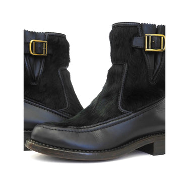 Bottes à boucle avec fourrure Chanel